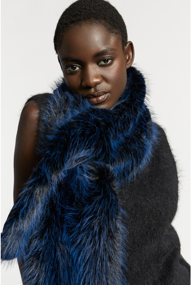 Navy fur stole online