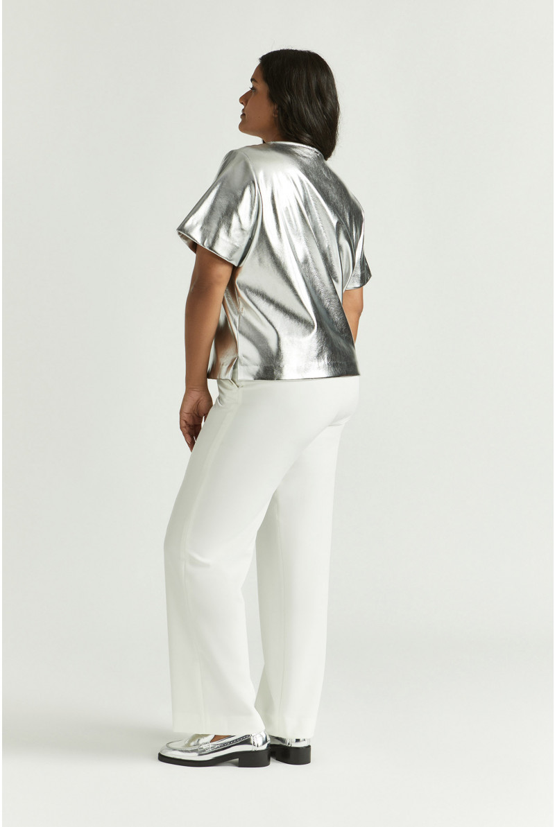 Faux leather top