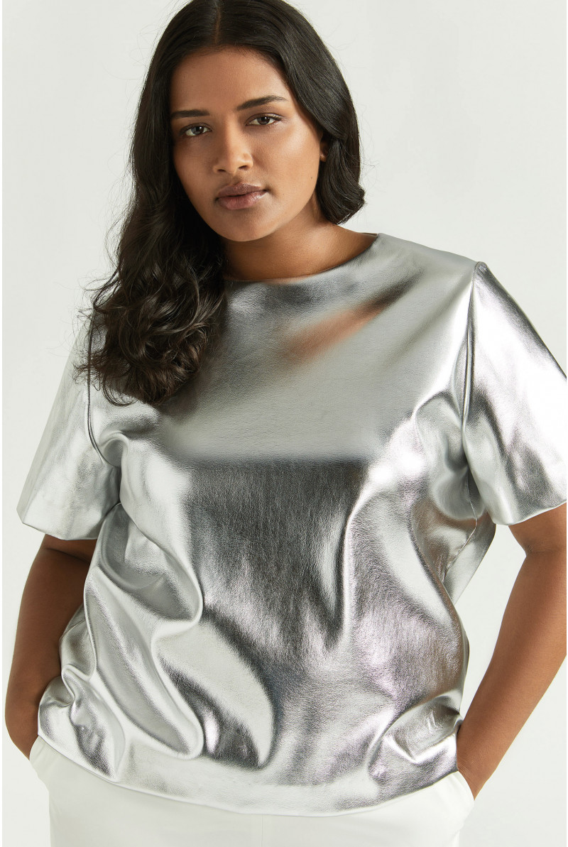 Faux leather top
