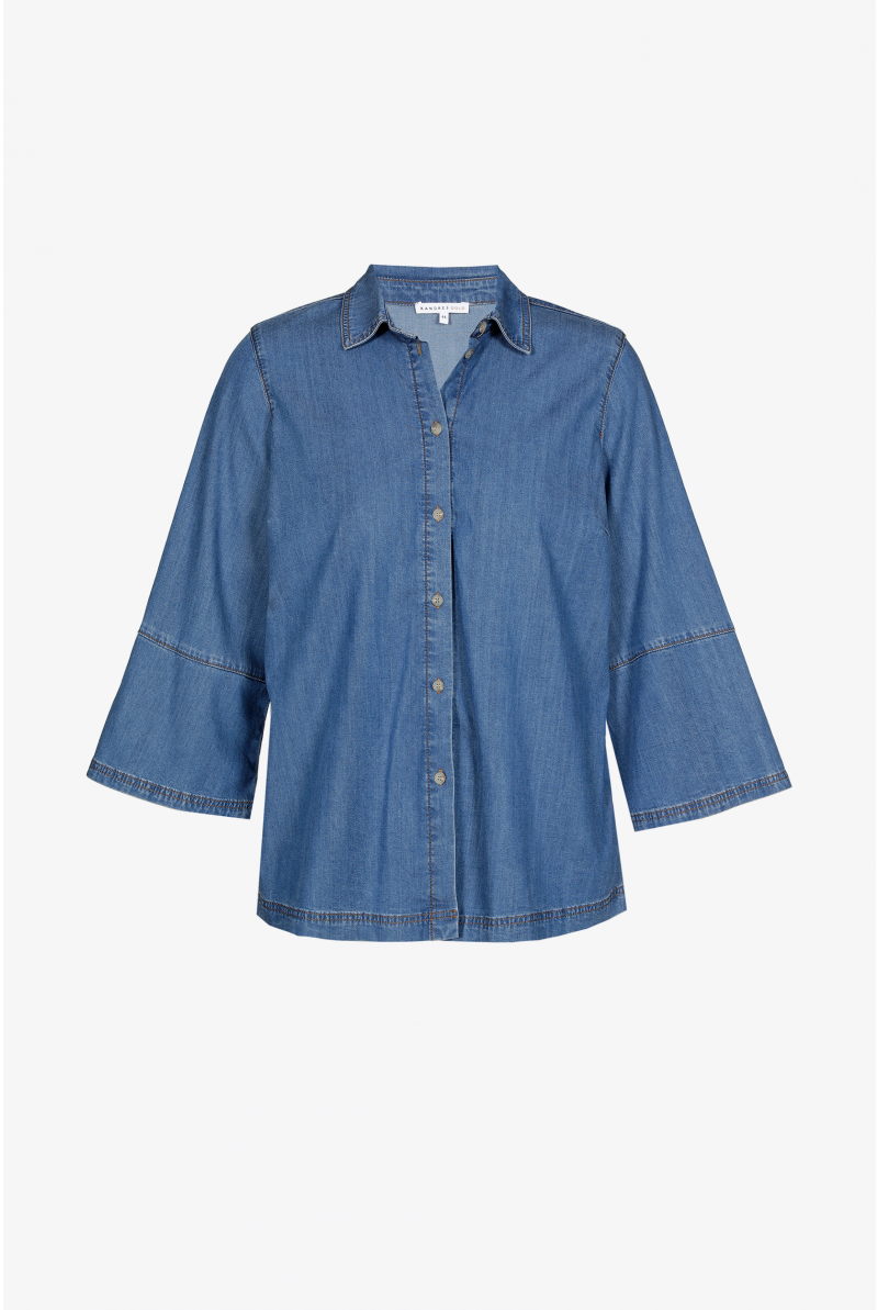 Blouse en jean à manches larges