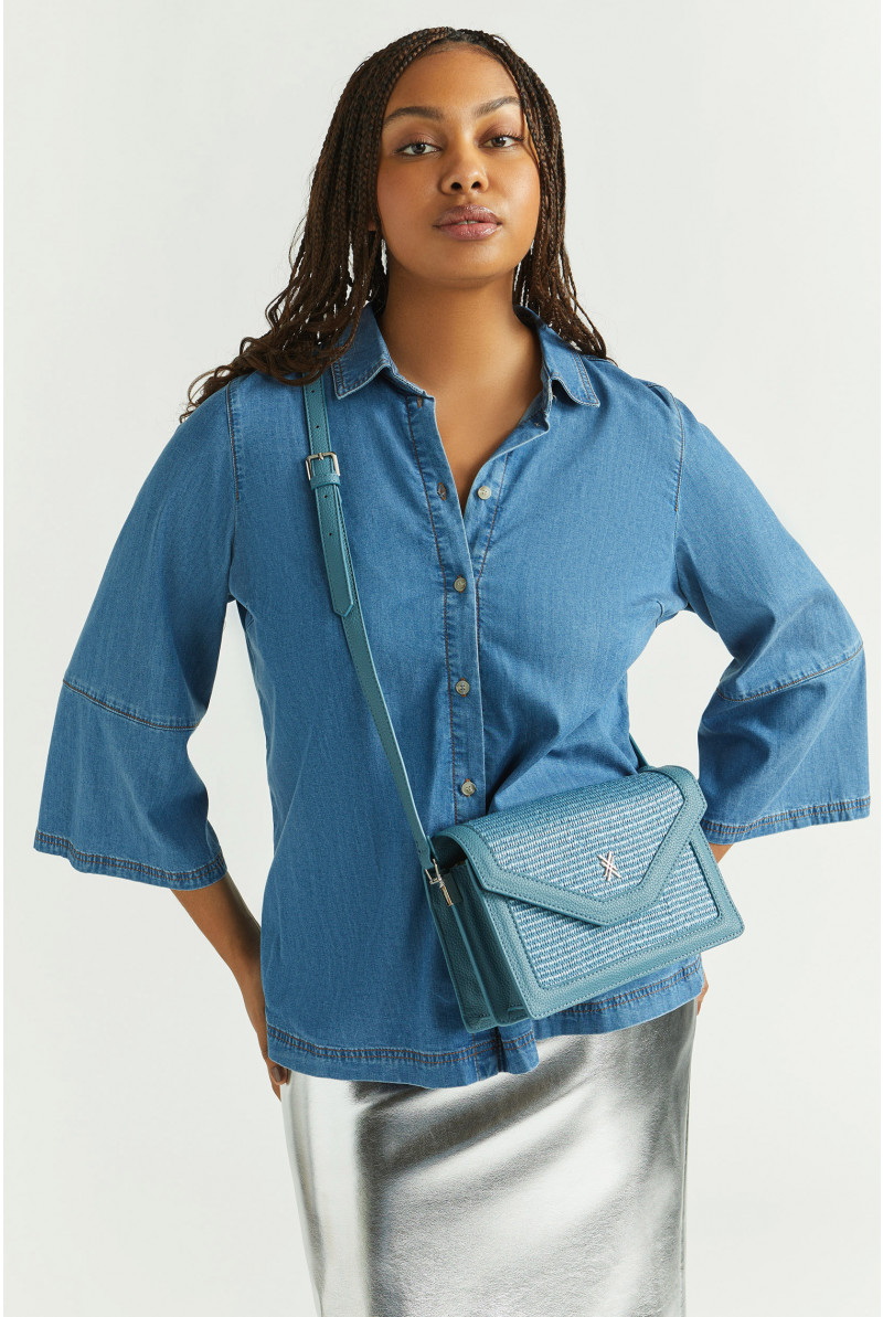 Blouse en jean à manches larges