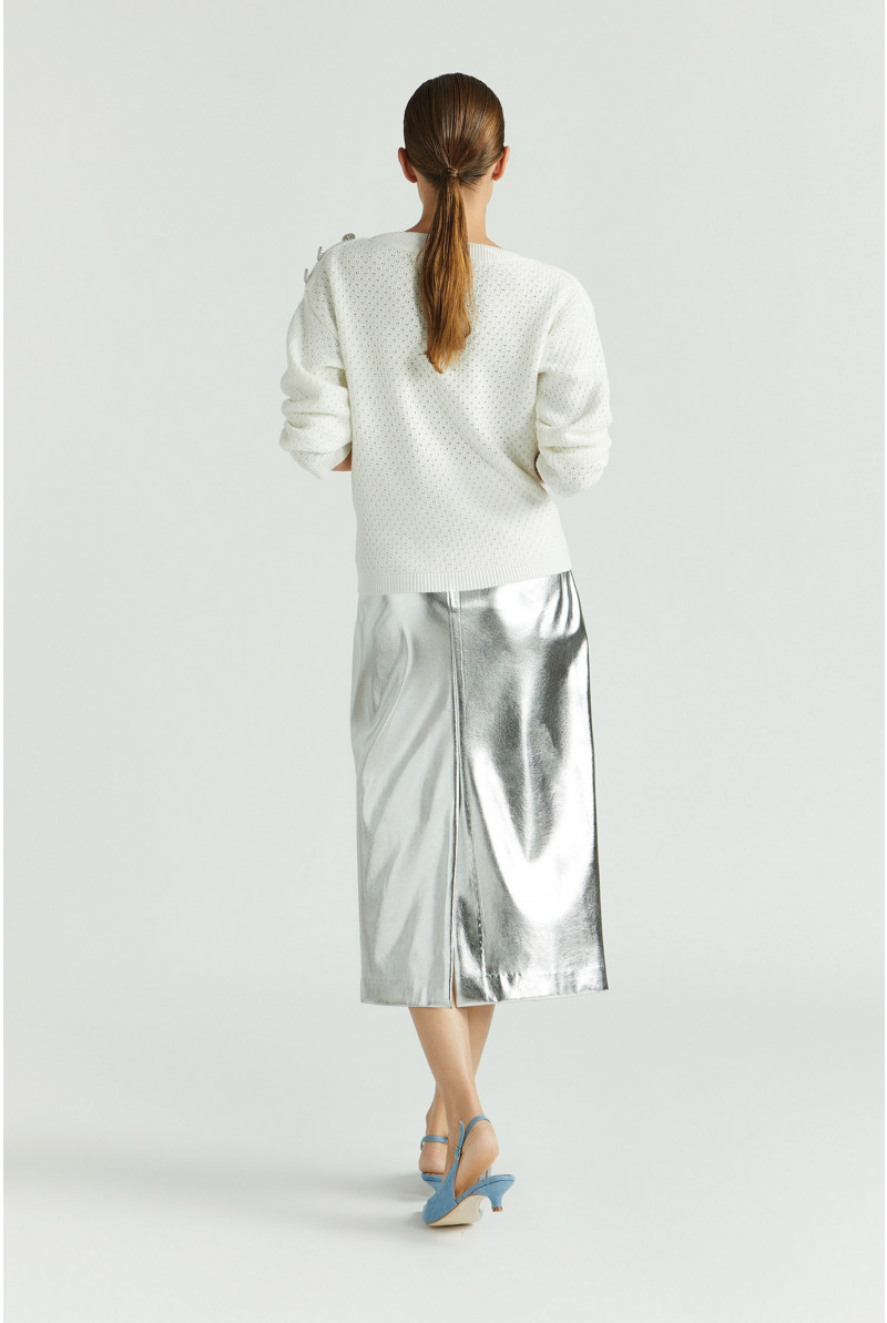 Jupe crayon en faux cuir