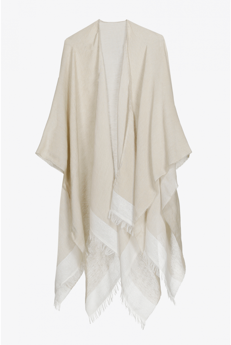 Zomerse poncho met linnen