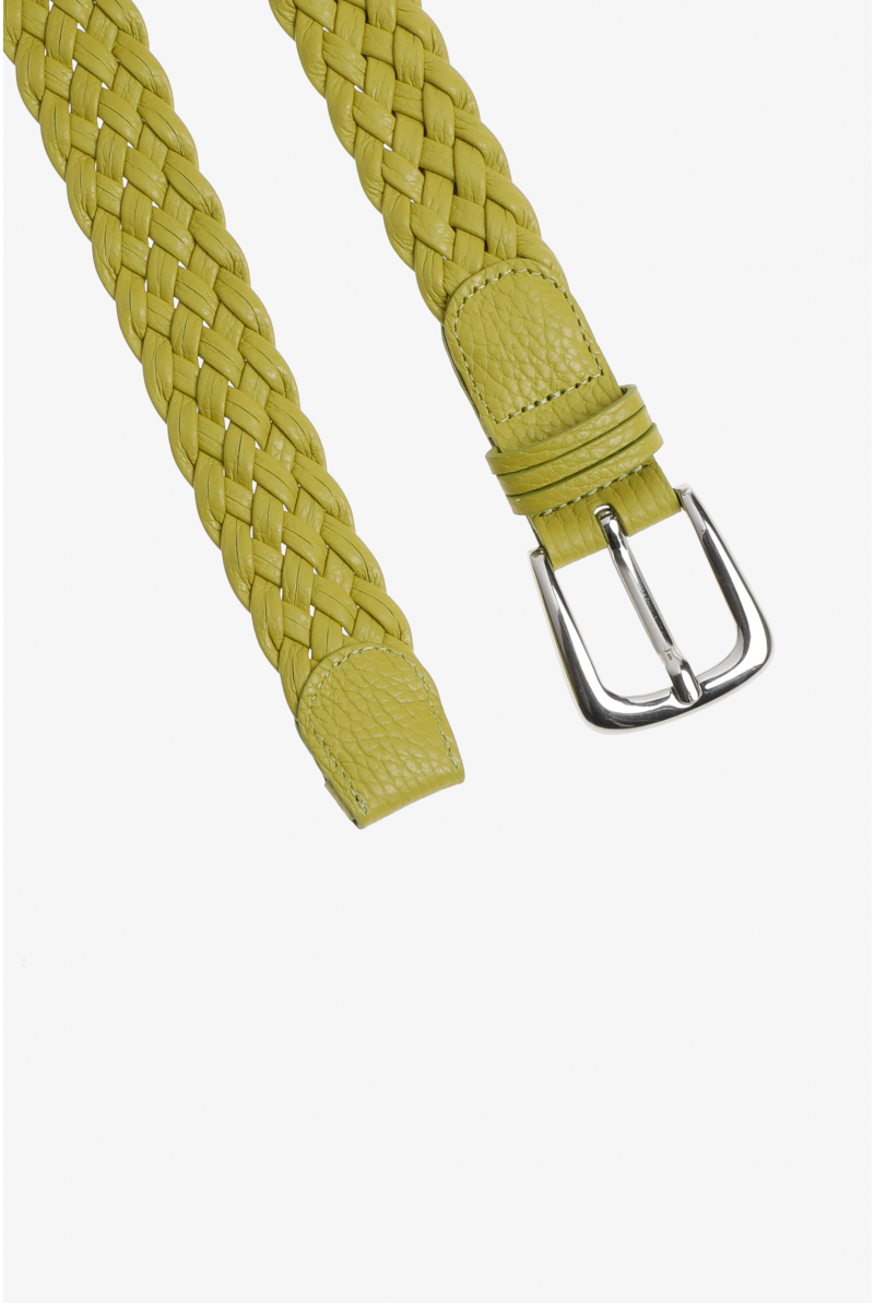 Flechtgürtel aus 100 % Leder