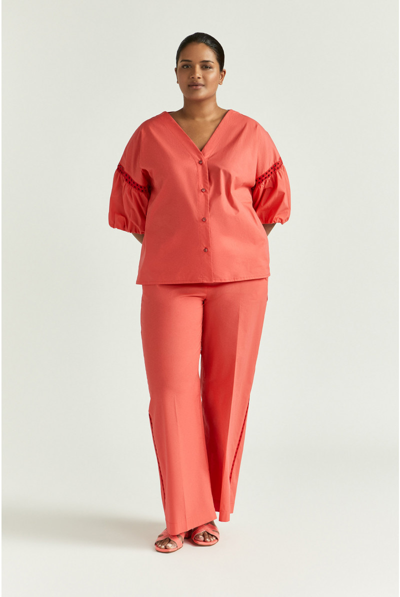 Blouse van organisch katoen