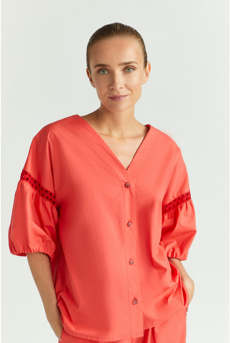 Blouse van organisch katoen