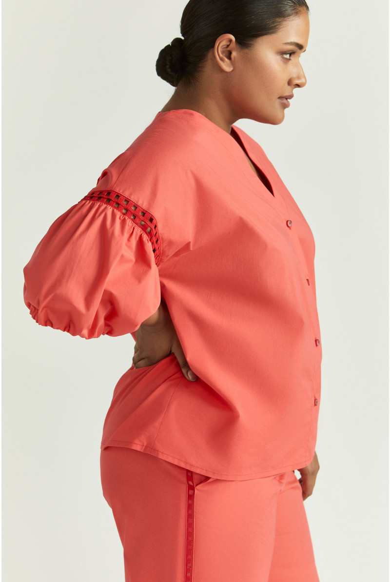 Blouse van organisch katoen