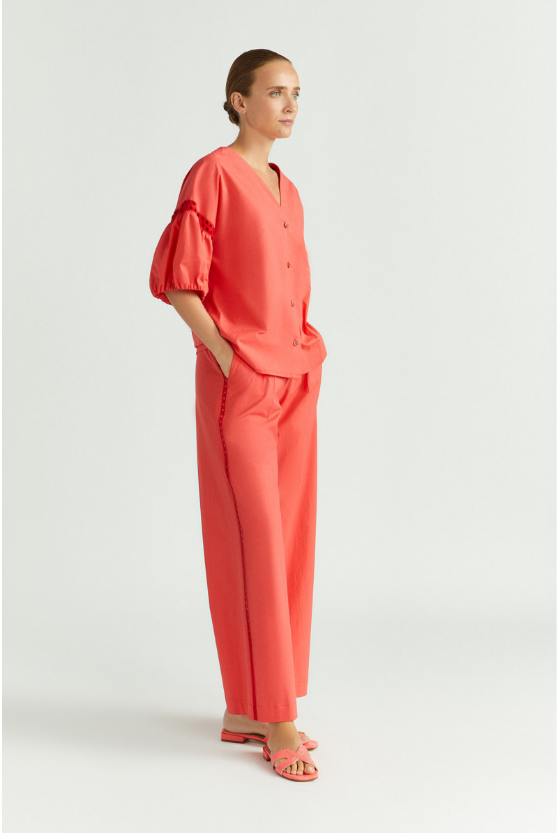 Blouse van organisch katoen