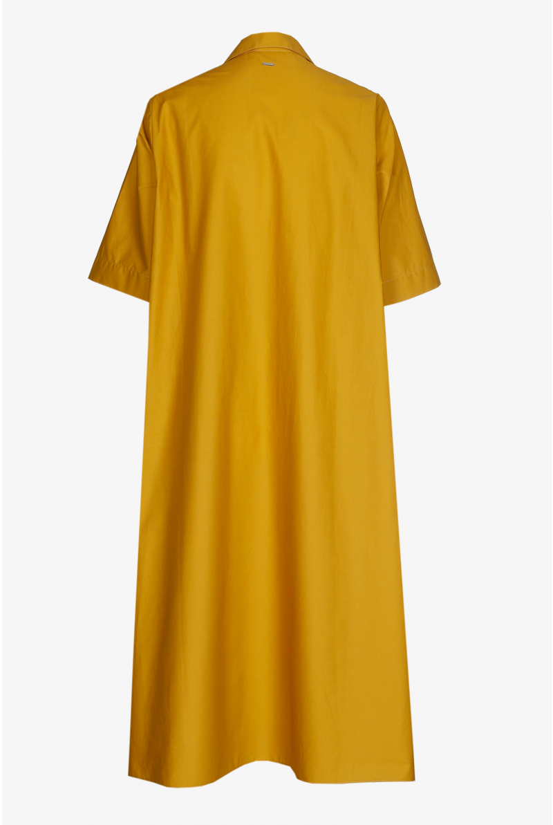 Robe en ligne A en coton avec imprimé