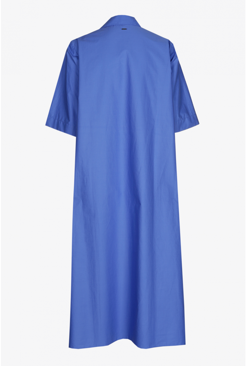 Robe en ligne A en coton avec imprimé