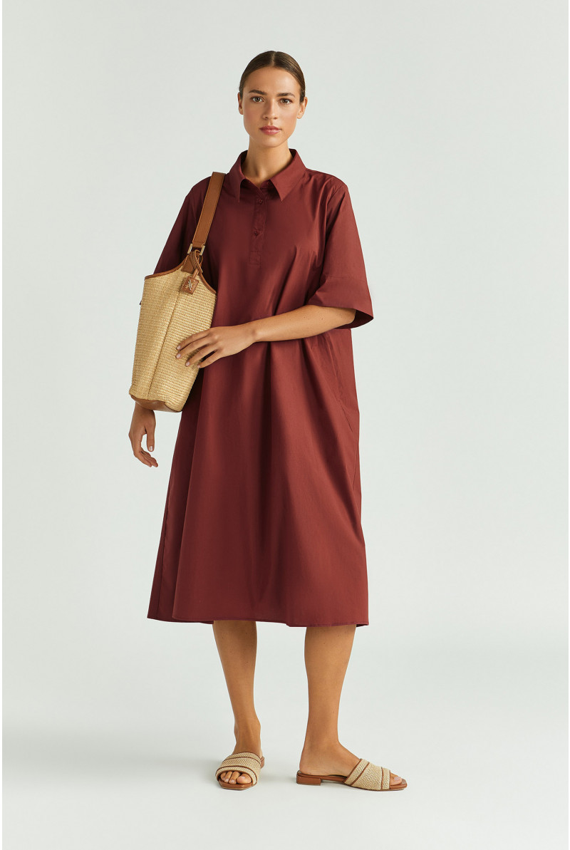 Robe en ligne A en coton biologique