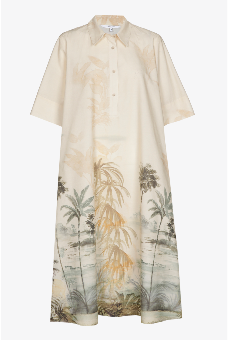 Wijde katoenen hemdjurk 