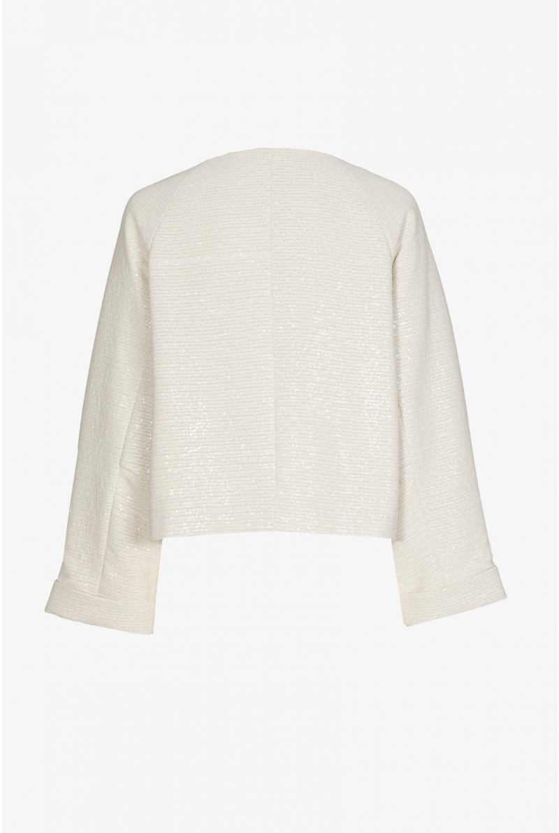 Short jacket with sequins