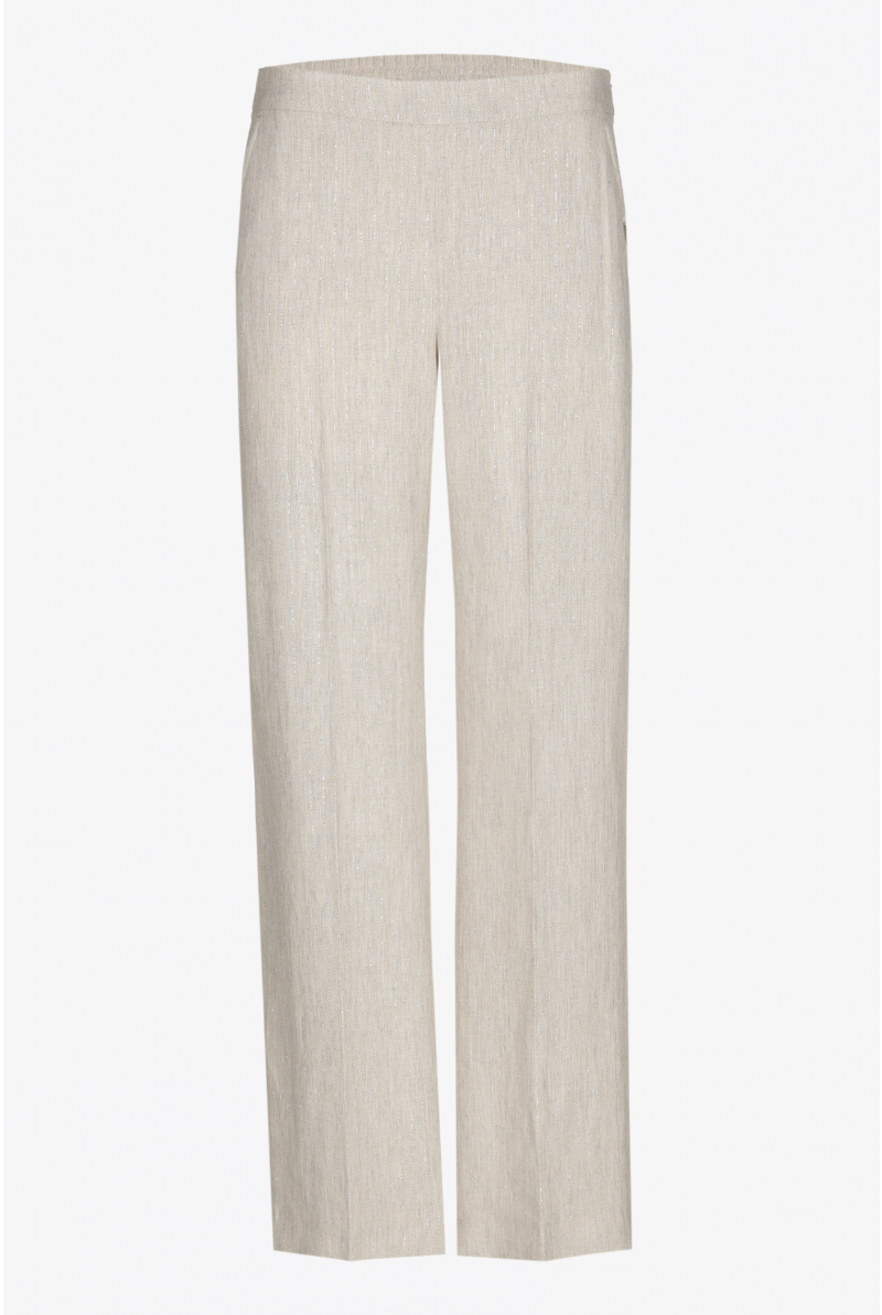 Broek met pinstripe in lurex