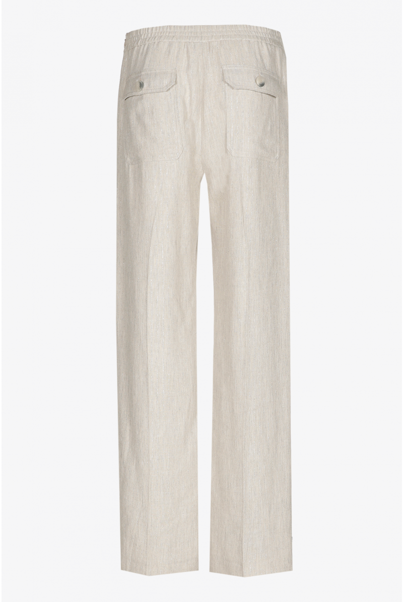 Broek met pinstripe in lurex