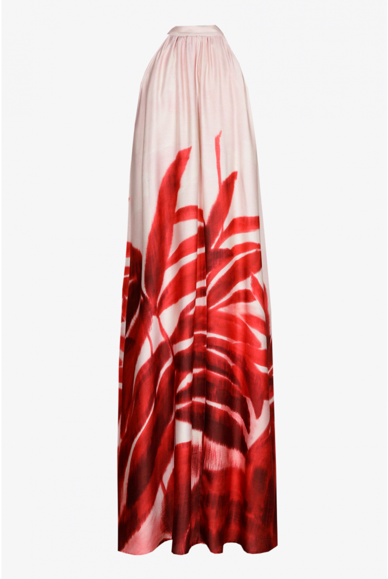Halter dress with print