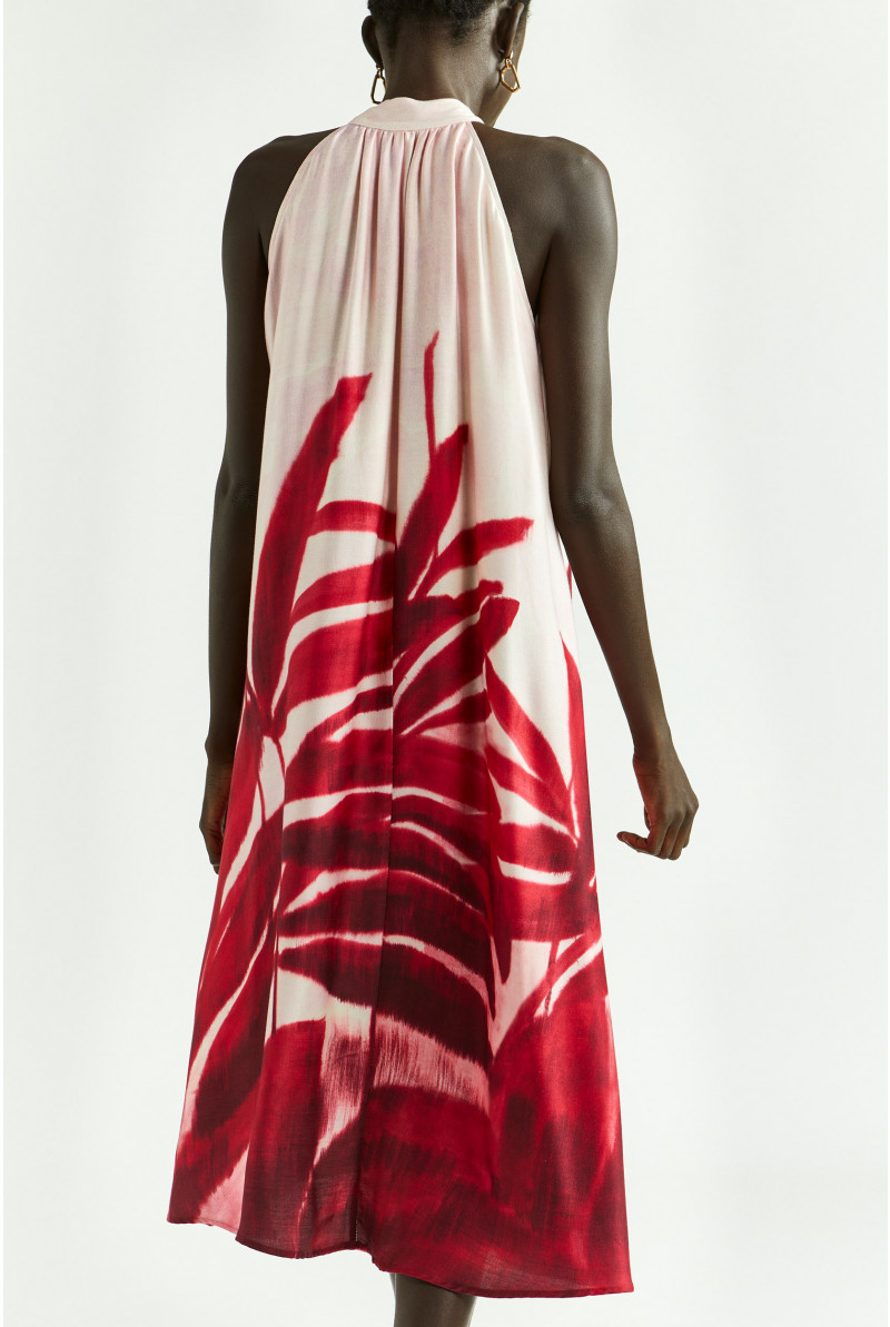 Halter dress with print