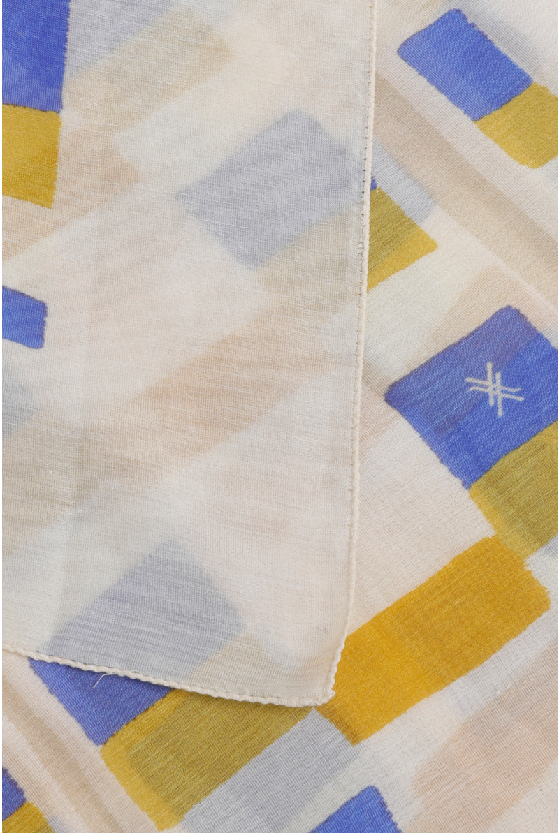 Scarf with watercolour print