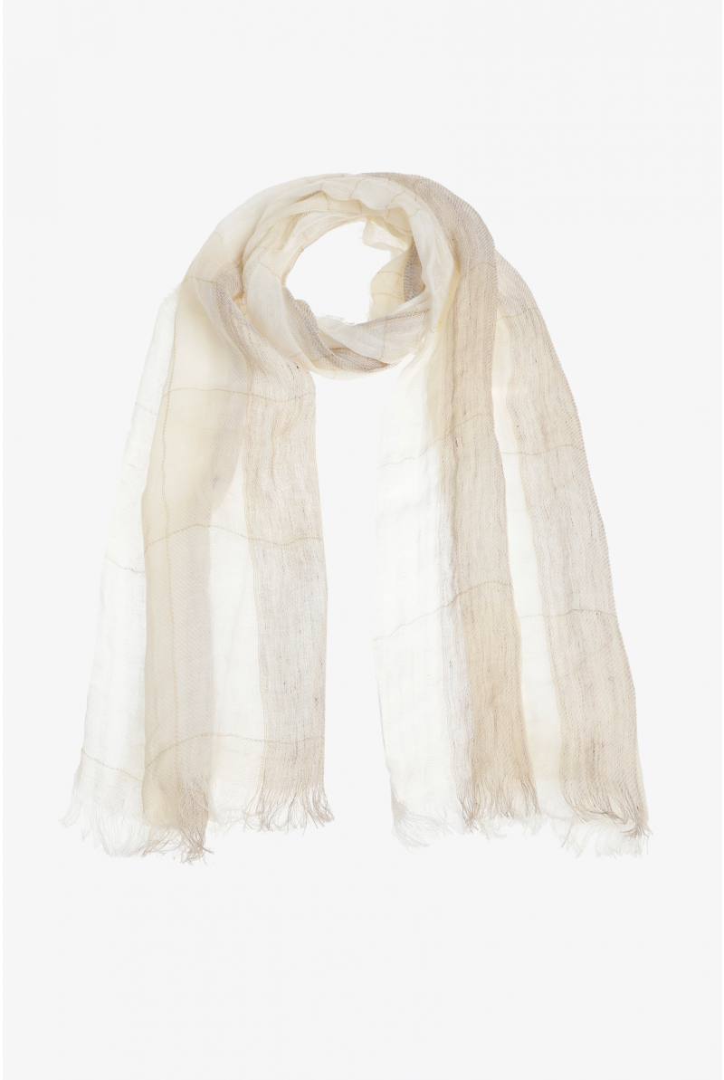 Foulard rayé en lin