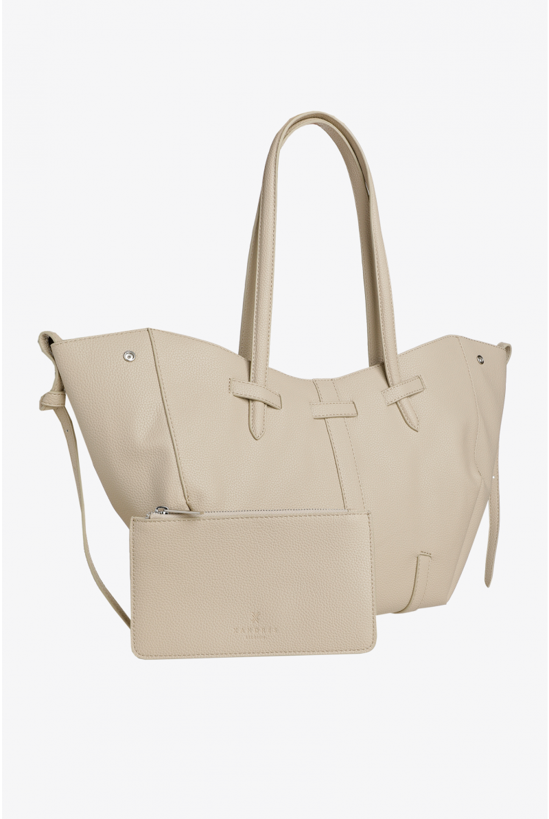 Ruime schoudertas faux leather