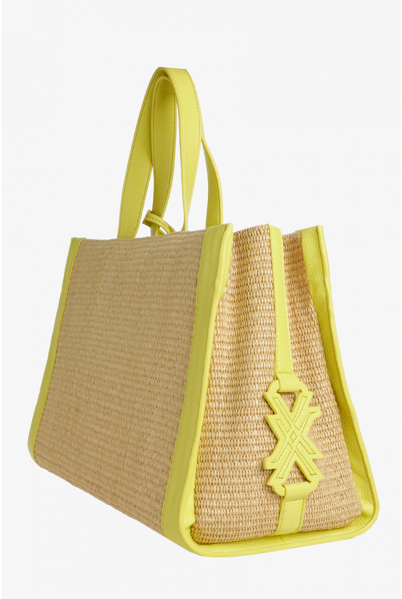 Sac à main élégant avec raphia