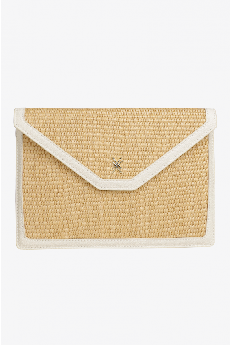 Stijlvolle clutch met raffia