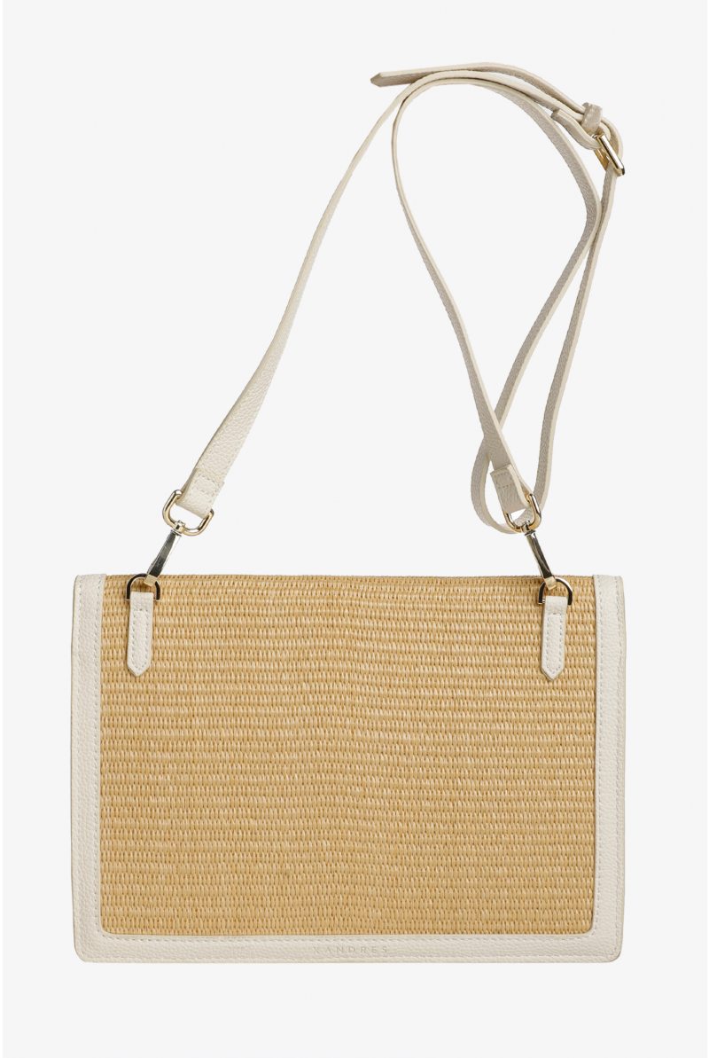 Stijlvolle clutch met raffia