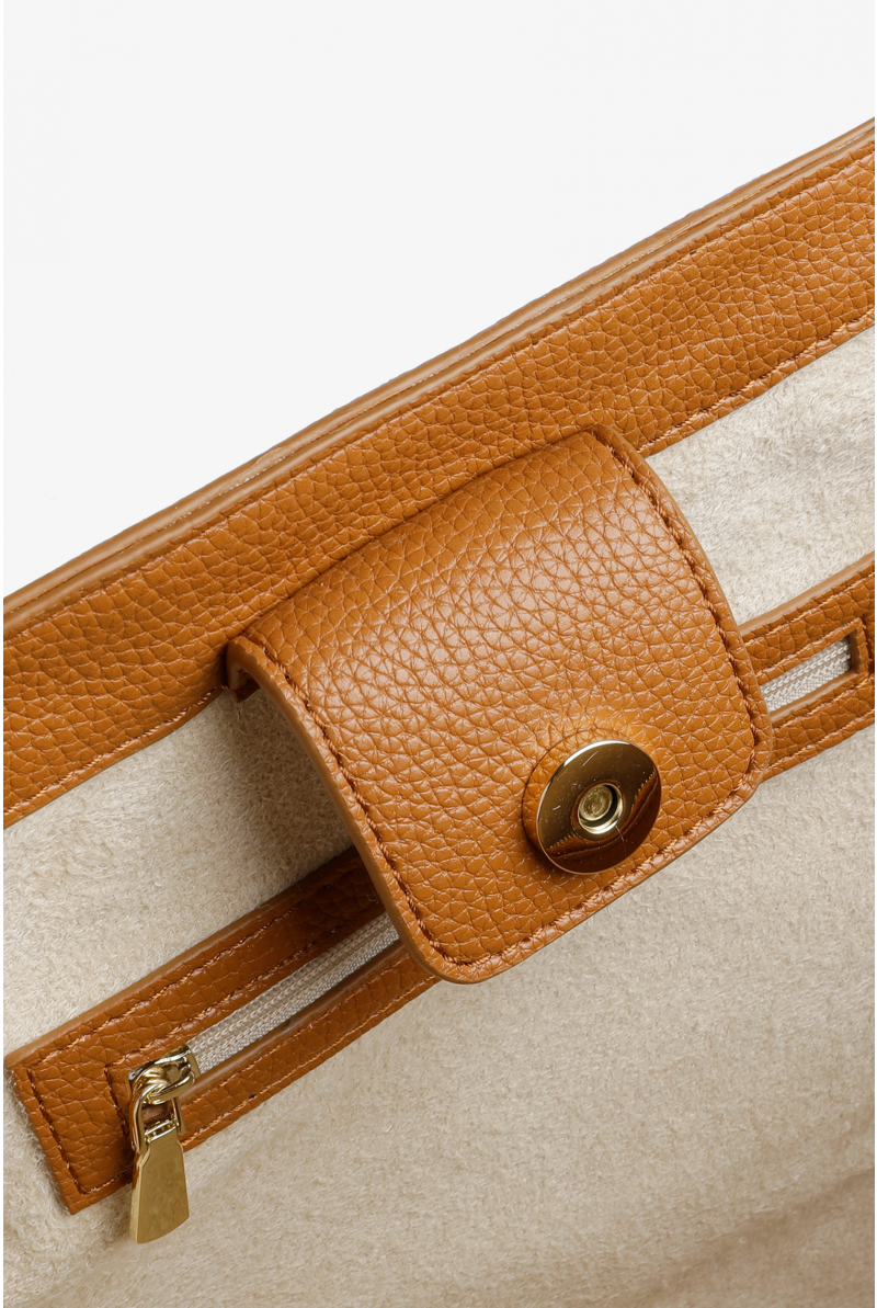 Elegante tas met linnenstructuur