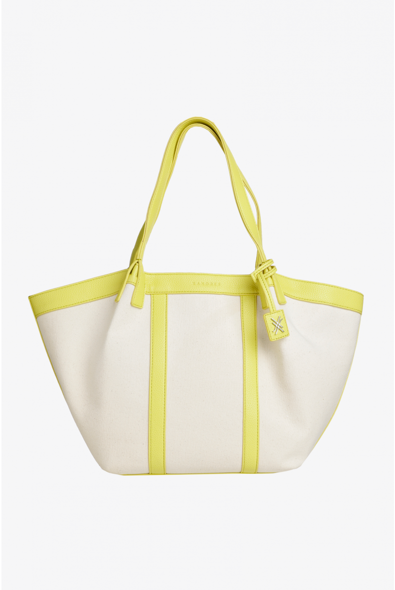 Elegant bag with linen texture