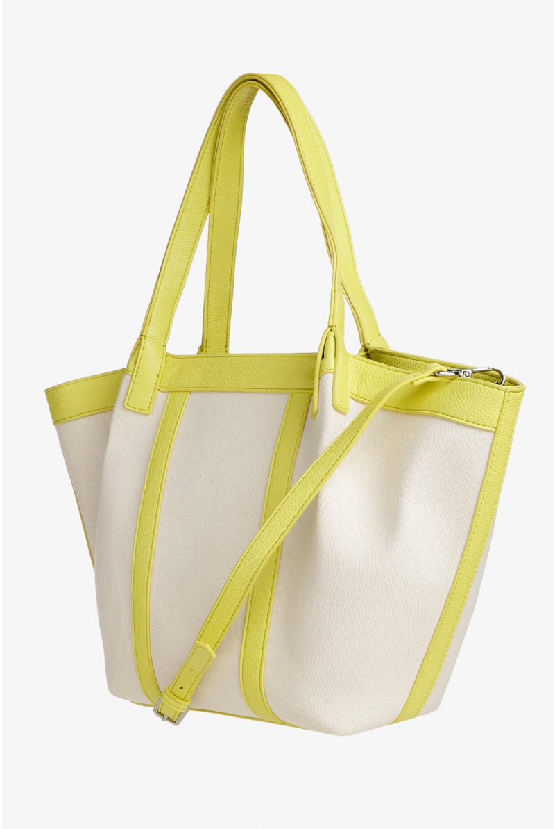 Elegant bag with linen texture