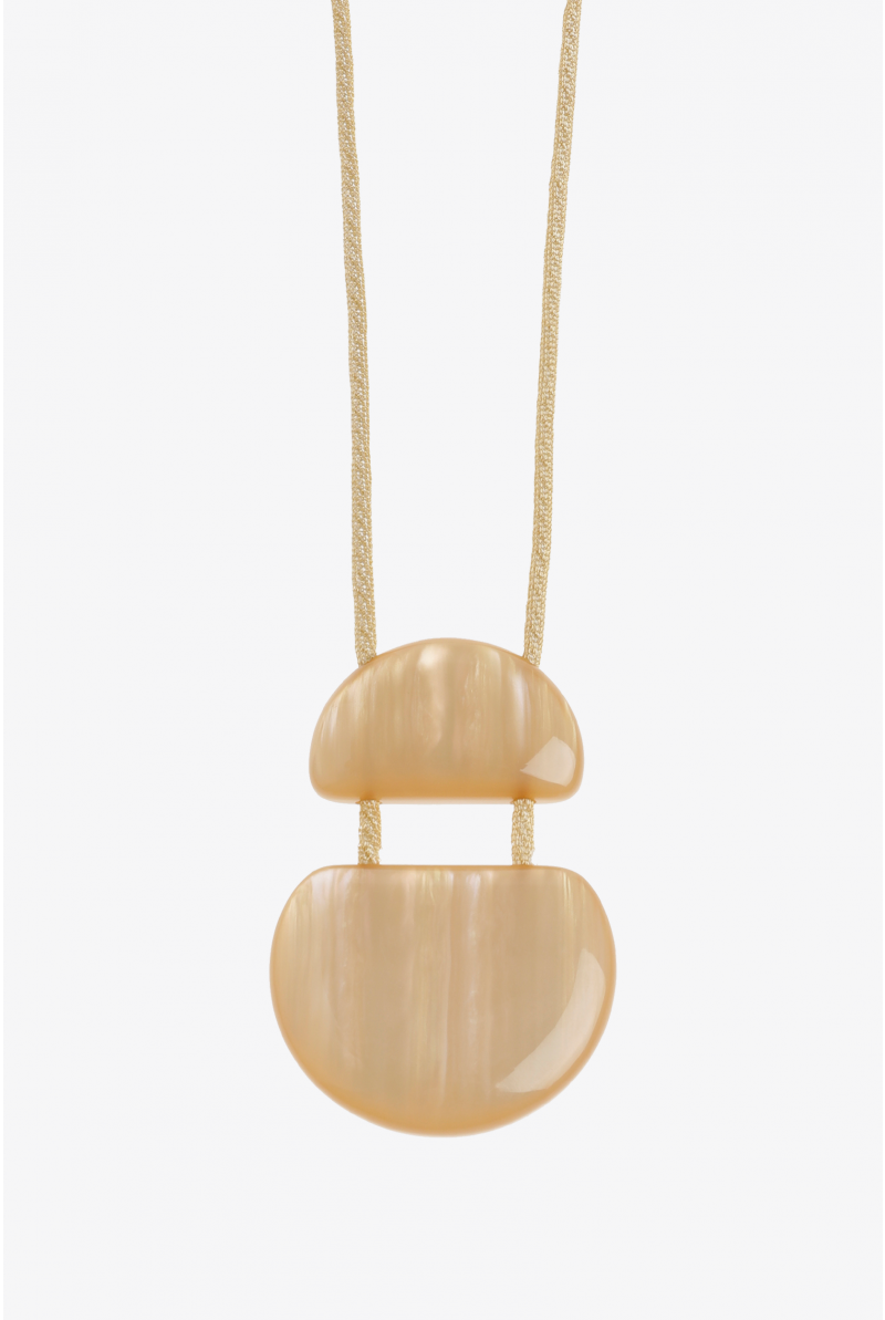 Necklace with two-piece pendant