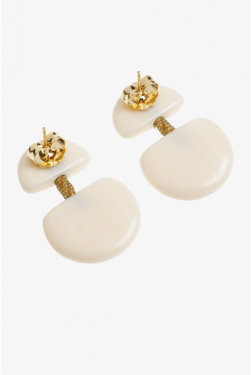 Boucles d’oreilles avec pendentif en deux parties