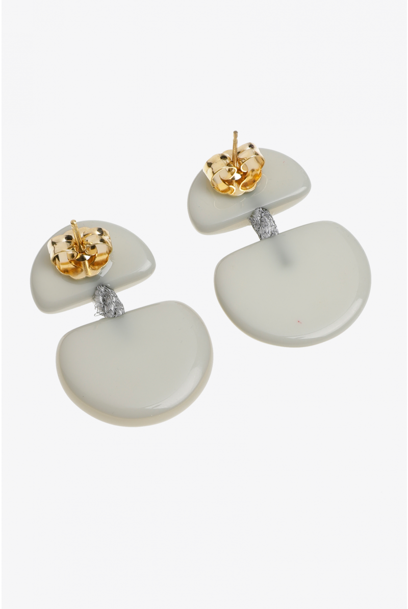 Oorbellen met tweedelige hanger