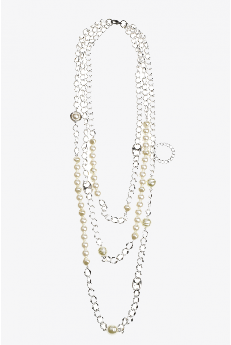 Collier cascade avec perles