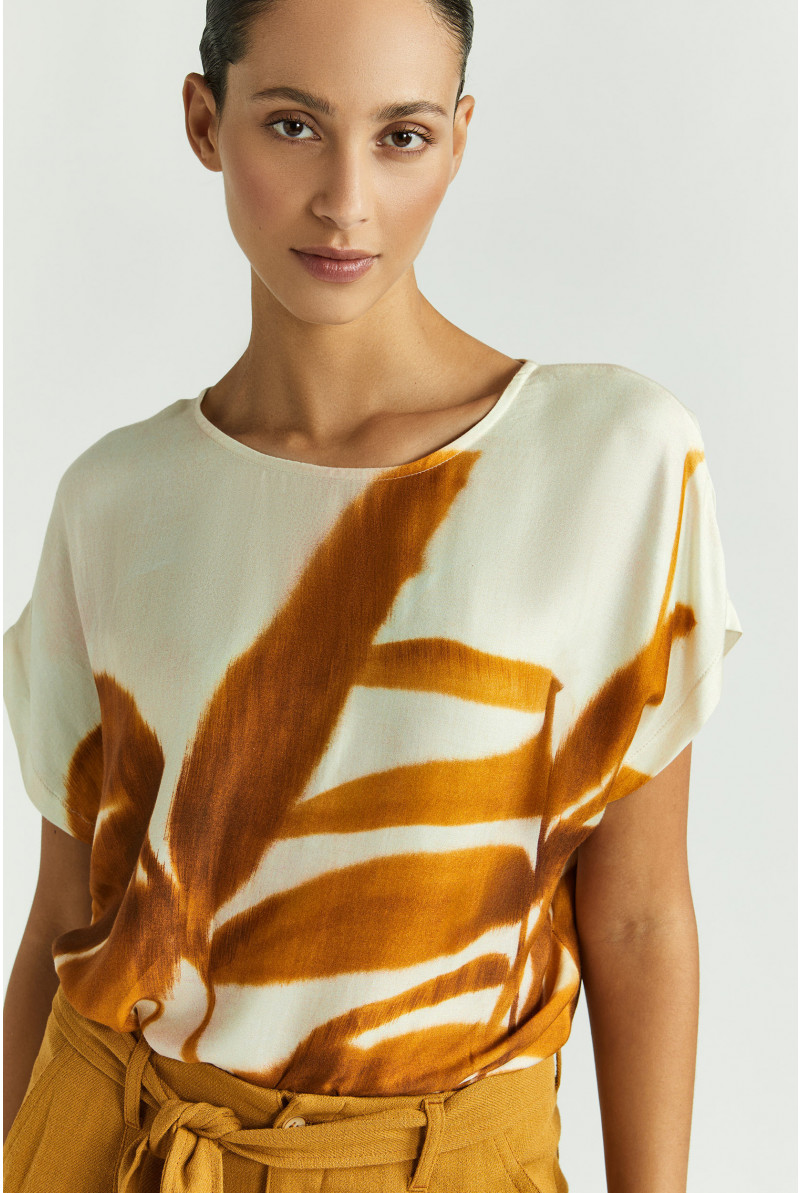 Gemusterte Bluse