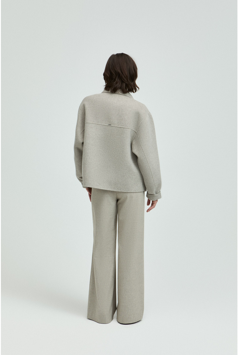 Oversized jasje met hemdkraag