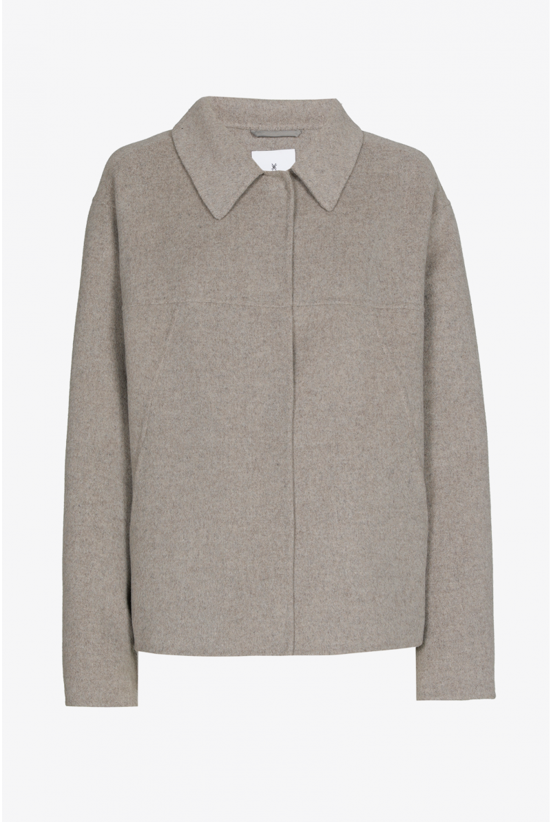 Oversized jasje met hemdkraag