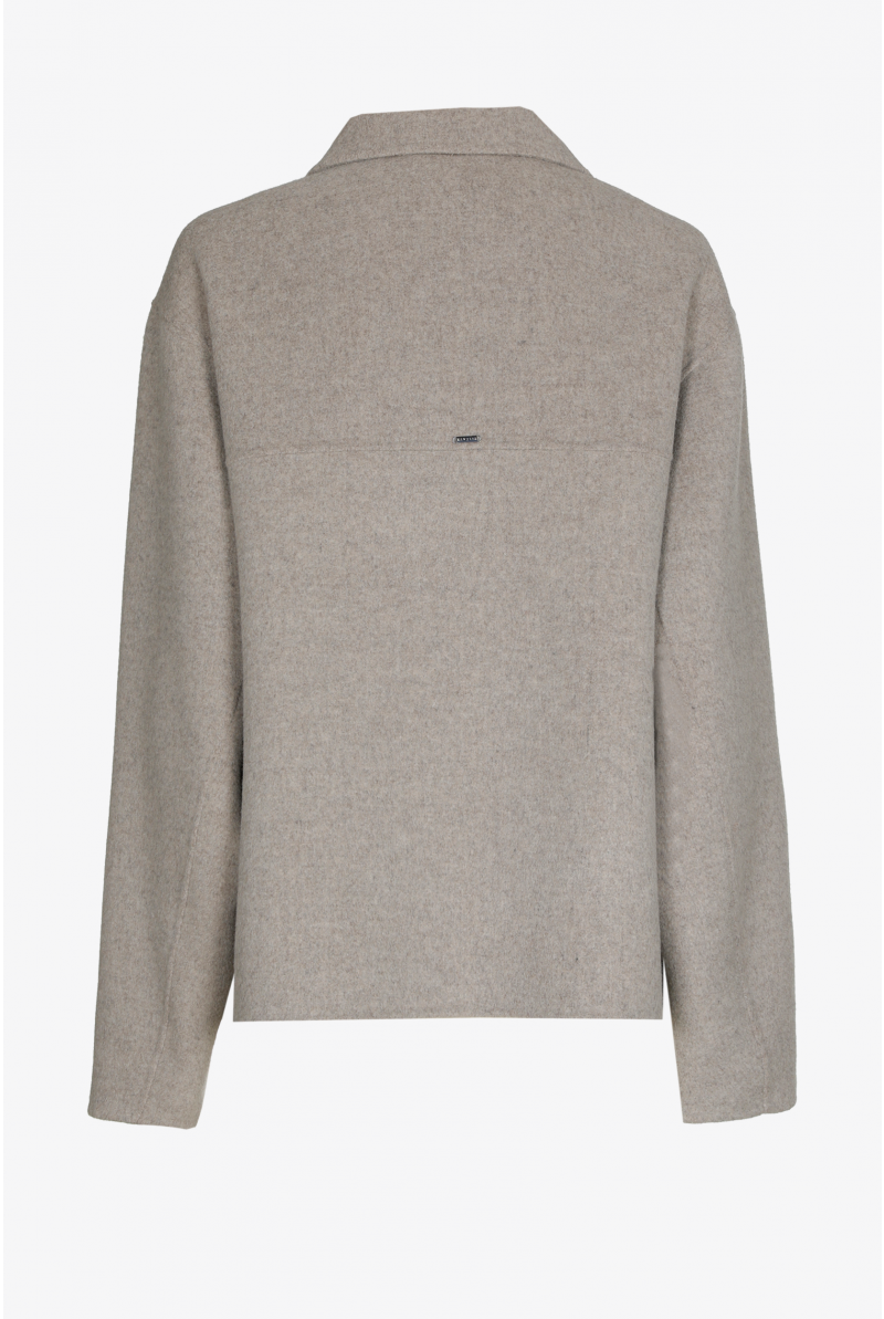 Oversized jasje met hemdkraag