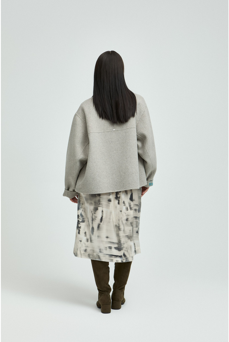 Oversized jasje met hemdkraag