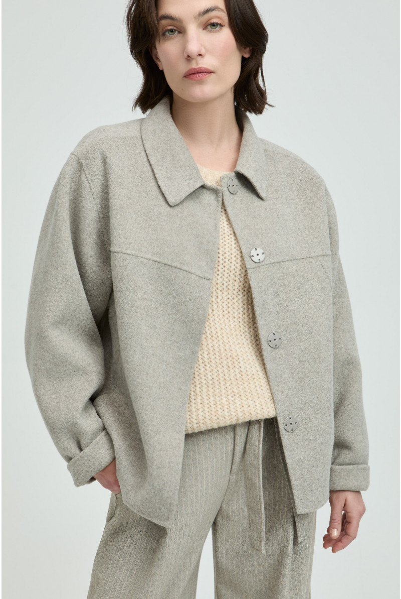 Oversized jasje met hemdkraag