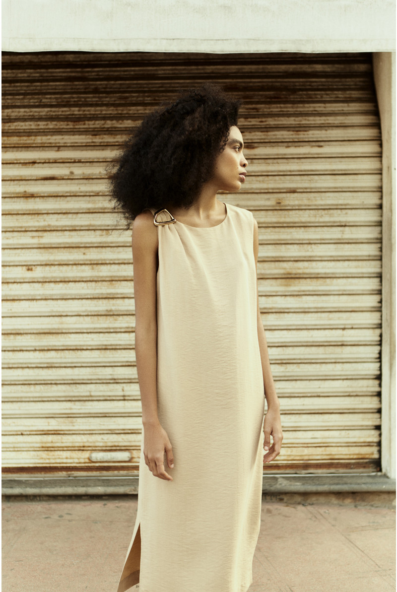 Flowing dress with metal detail