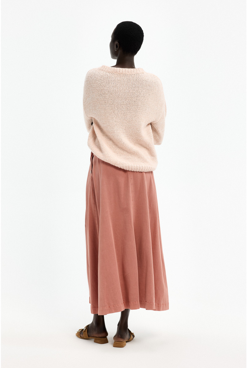 Lässiger Wickelrock mit Bindegürtel