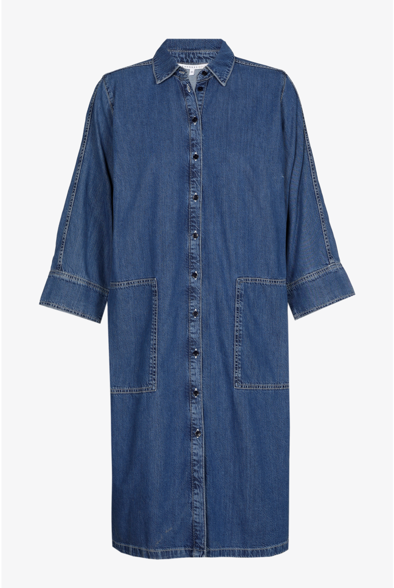 Soepele denim jurk