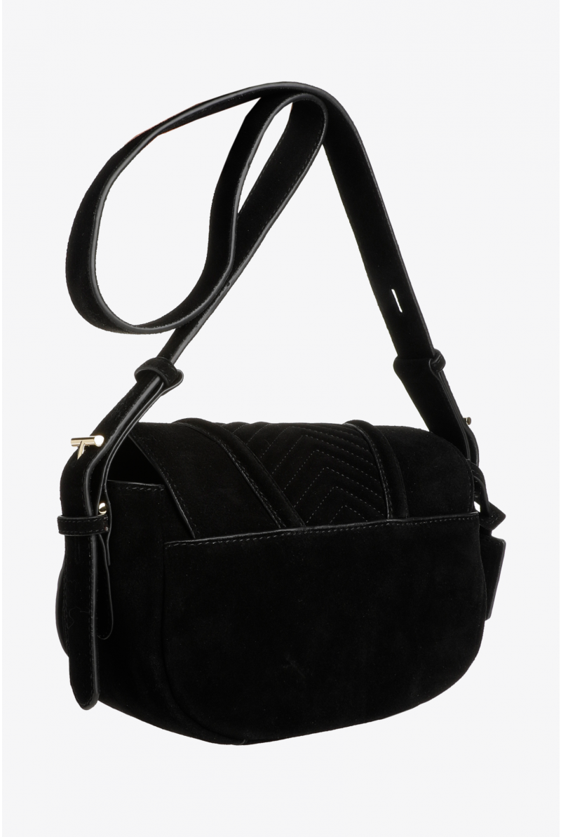 Suède crossbody tas