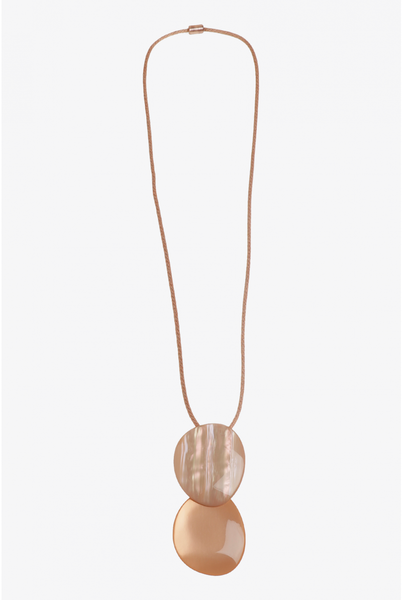 Lange halsketting met dubbele hanger