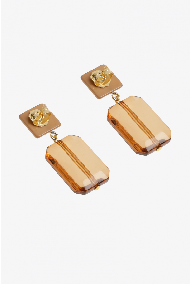Oorbellen met rechthoekige hanger