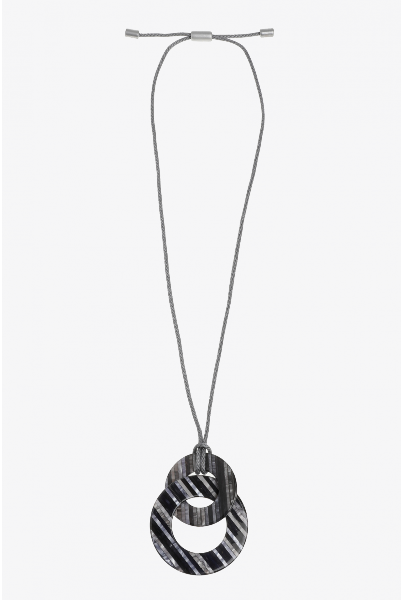 Lange halsketting met ronde hangers