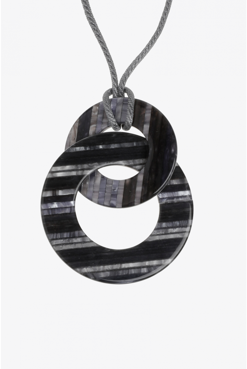 Lange halsketting met ronde hangers