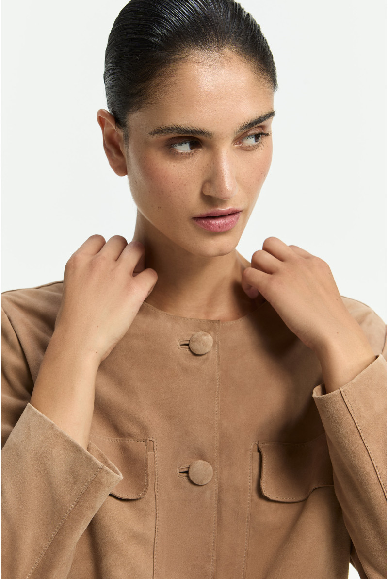Korte suède jas dames