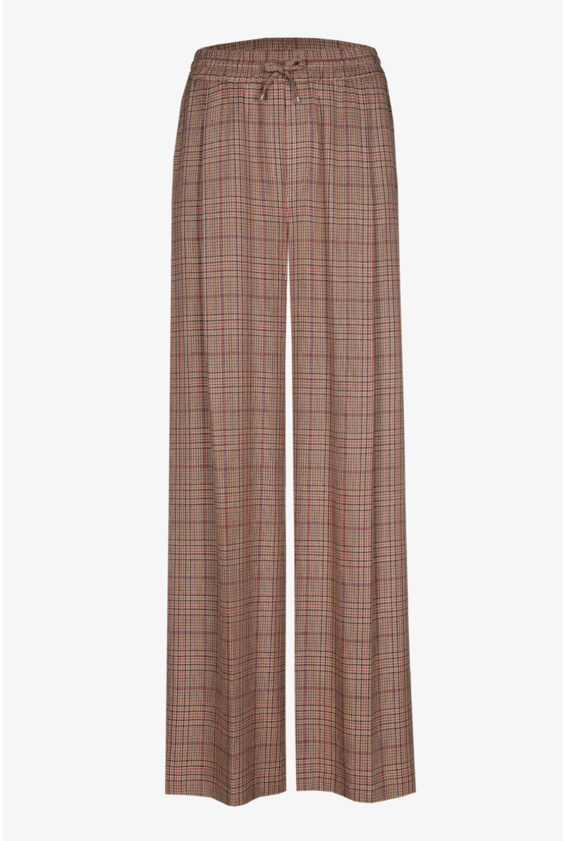 Geruite broek met wijde pijpen